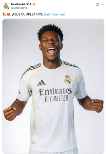 kaiyun-皇马祝琼阿梅尼26岁生日快乐，球员加盟以来出战174场斩获8冠