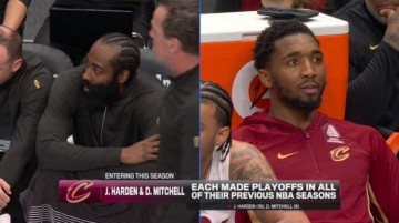 kaiyun官网-转播方晒纪录：哈登和米切尔生涯从未缺席过季后赛